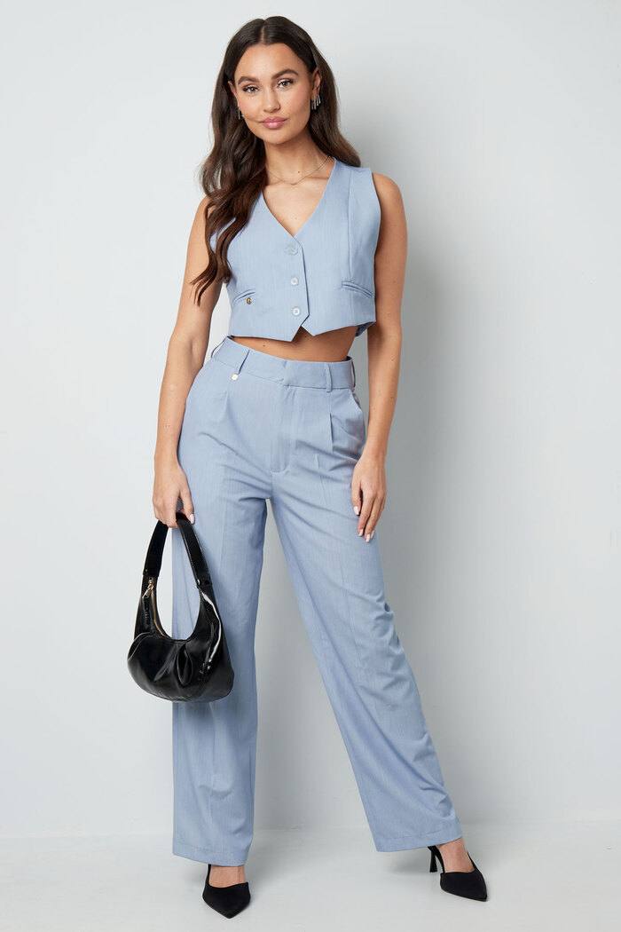 Cropped waistcoat - light blue  Picture10
